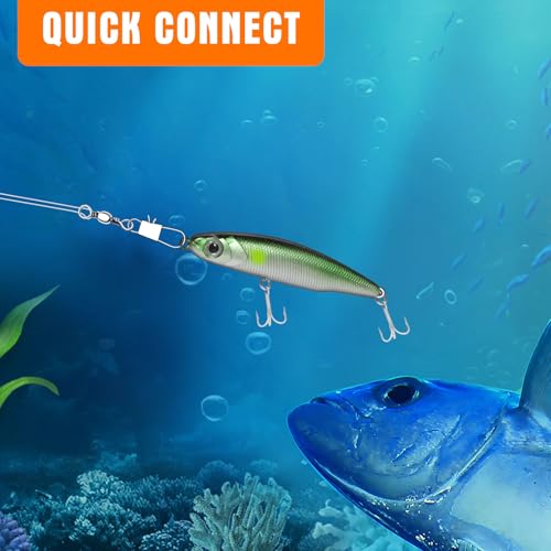 Stainless Steel Fishing Swivel Snaps - 100 PCS - Size #10, 26 lb