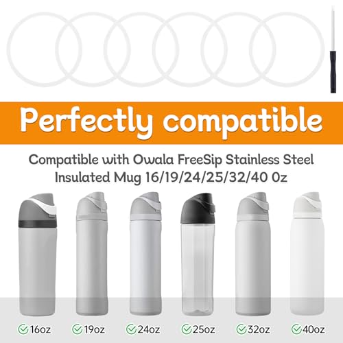 6-Pack Clear O-Ring Gasket Replacement for Owala Tumblers
