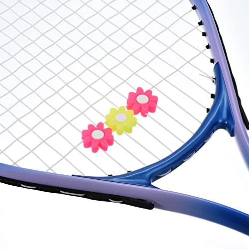 Tennis Racket Vibration Dampener Set - Soft Silicone, Pink & White