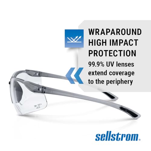 Safety Glasses with Readers - Wraparound Bifocal 2.5x Magnification