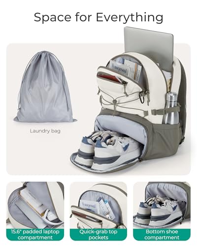 BAGSMART Gym Backpack with Shoes Compartment, Travel & Sports Bag for Men Women