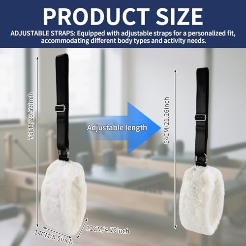 Adjustable Pilates Straps - Plush Cuffs for Home Gym