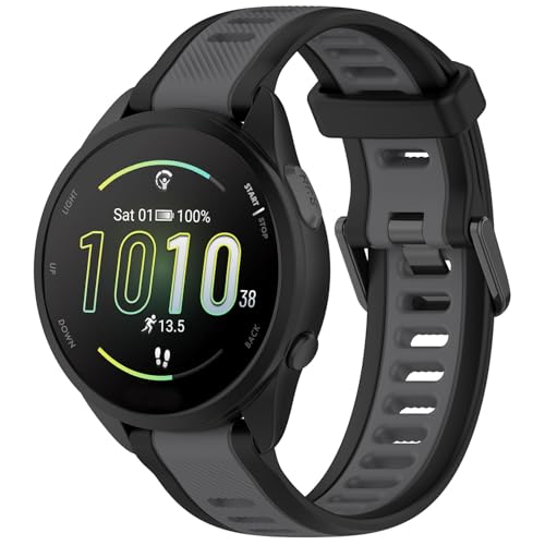 20mm Silicone Replacement Watch Band for Garmin - Black