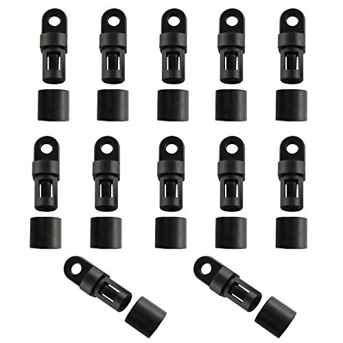 12pcs Elastic Rope End Fixing Buckle Set for Kayaks & Canoes