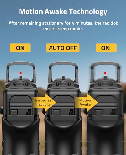 3MOA Red Dot Sight with Motion Awake Technology - Shockproof & Waterproof