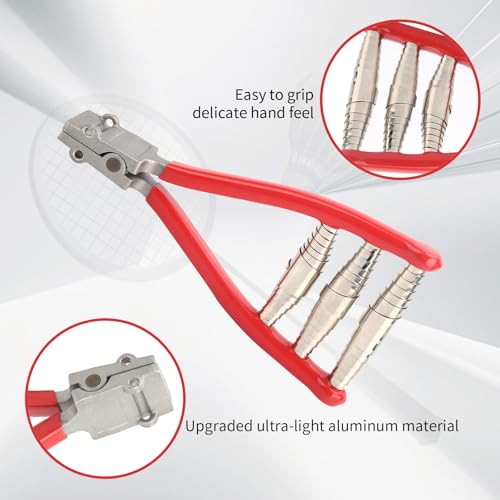 Qiilu Tennis Racket Stringing Clamp with Spring - Aluminum Handle