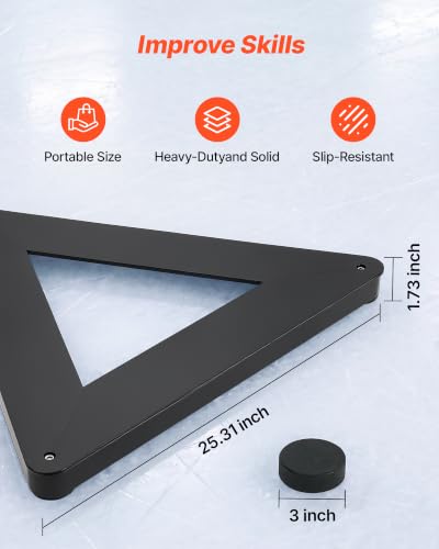 Triangle Hockey Passer - Heavy-Duty Multi-Angle Rebounder for Training