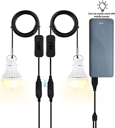 2-Pack Onite USB LED Light Bulb, Emergency Backup Lighting for