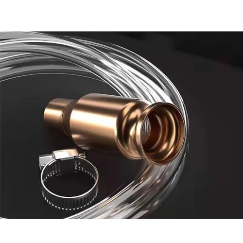 Shaker Siphon Hose for Fuel Transfer Pump 1/2'' Copper Valve Syphon Hose Gas Siphon Pump for Gasoline, Oil, Diesel, Water, Liquid Self Priming Shaker Siphon Hand Pump Tube (6 feet)
