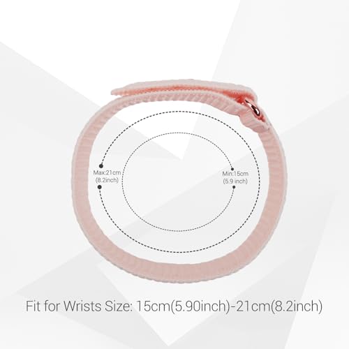 Breathable Nylon Loop Wrist Strap for Health Band - Pink