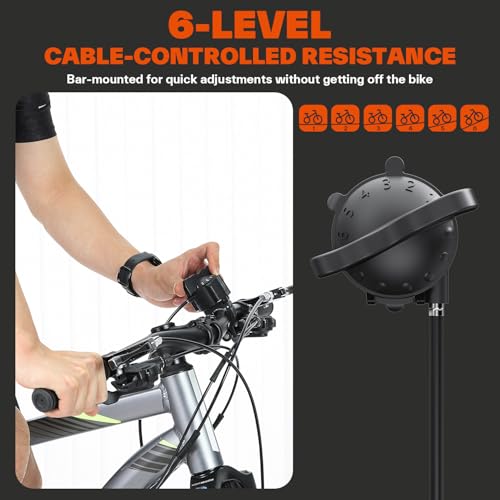 Magnetic Indoor Bike Trainer Stand - 26-28" & 700C Wheels, Black