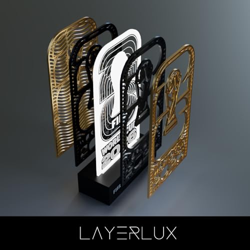 2026 FIFA World Cup Trophy LED Lamp - Acrylic Display with Wooden Base