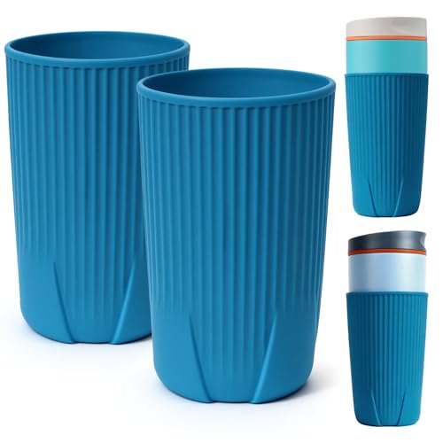 Silicone Water Bottle Boot for Owala 20oz Tumbler - Blue