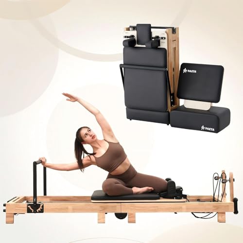 Wooden Pilates Reformer Machine with Jump Board & Accessories