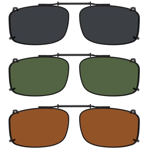 Eyekepper Clip-On Sunglasses for Over Eyeglasses Men 56x34mm Mix