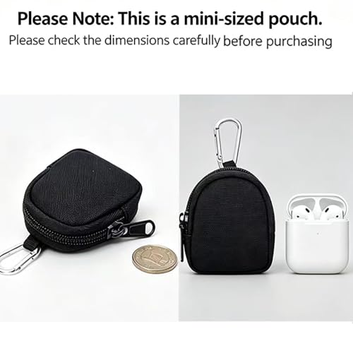 Mini Tactical Coin Purse - EDC Keychain Organizer Pouch - Black