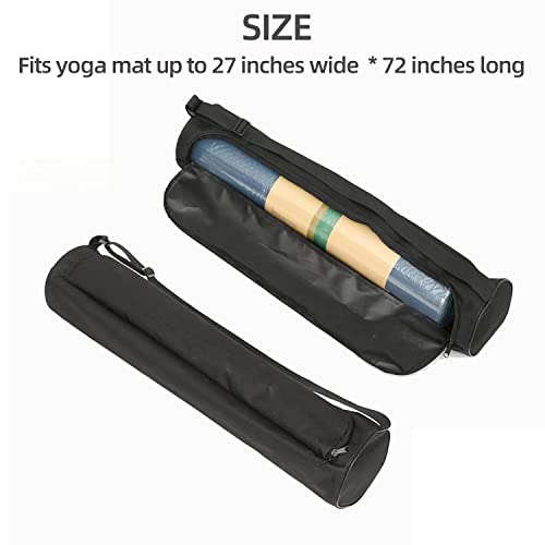 Yoga Mat Bag for Travel - Adjustable Full-Zip Pouch - Black
