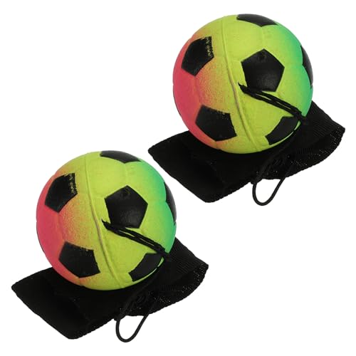 Wrist Return Balls - 2 Pack Rubber Soccer Rebound Balls for Exercise