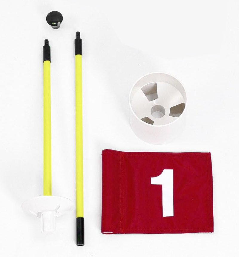 Portable 2-Section Design Mini Golf Hole Flag Set, Putting Green Flag for Backyard 3 Feet Golf Pin Flag Hole Cup Set