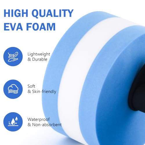 Aquatic Dumbbells - 2Pcs Water Weights for Exercise - Blue
