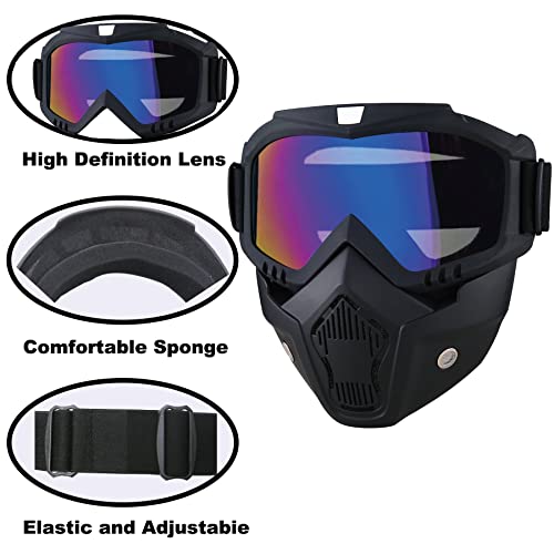 Paintball Mask Anti-Fog - Tactical Full Face Goggles - Colorful
