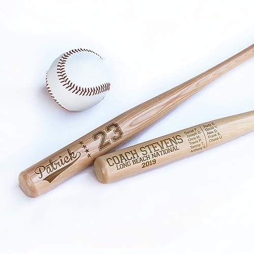 Personalized 18-Inch Mini Baseball Bat - Custom Coach Gift