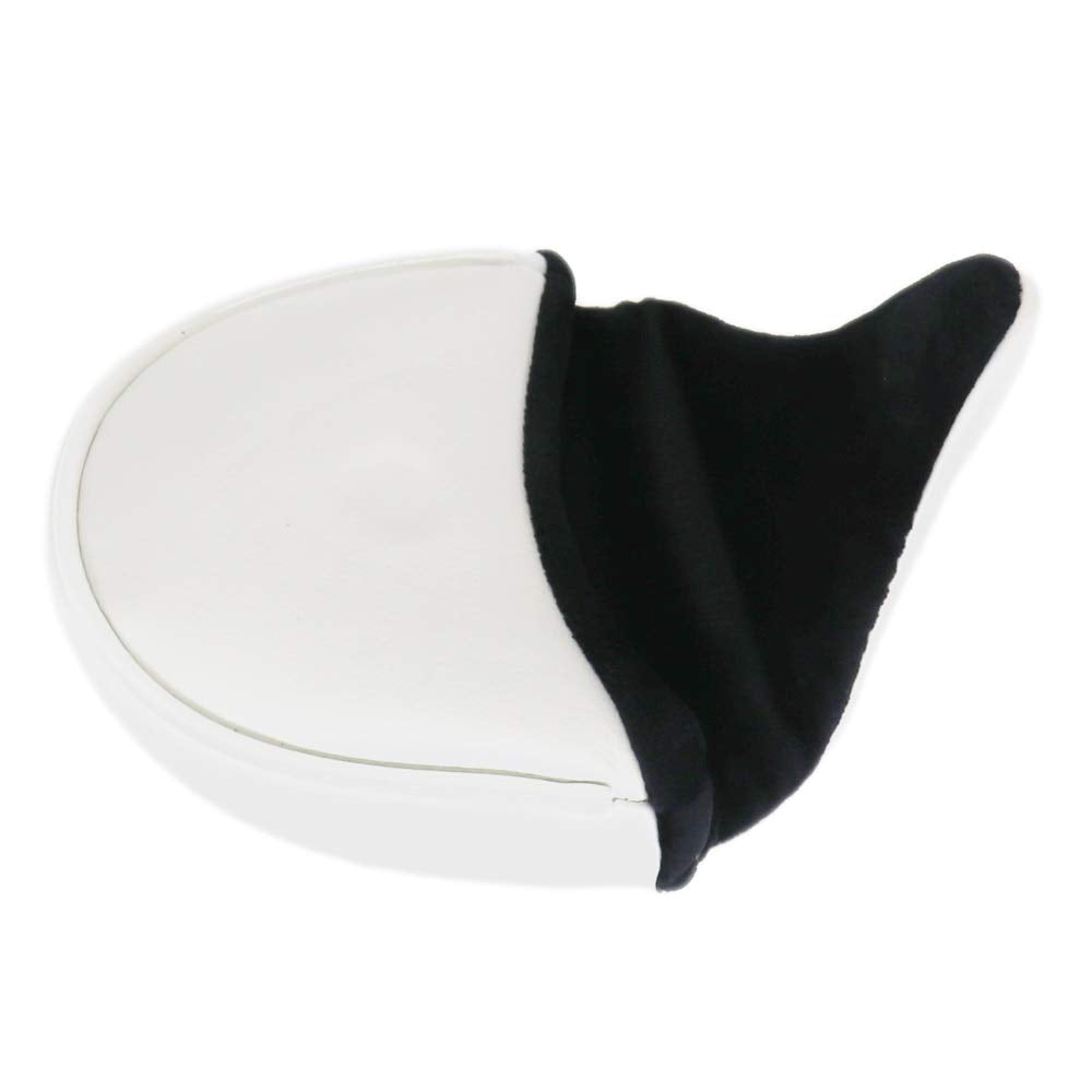 Seacloud 1pcs Golf Cover Mallet Headcover Pebble Beach White with Magnetic Closure for Putter Club Head Cover