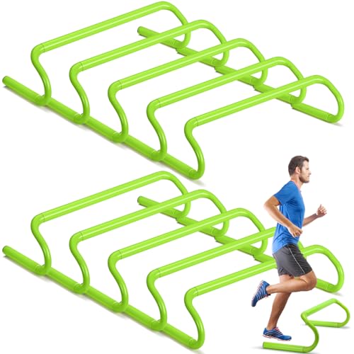 Speed Agility Training Hurdles - 10 Pcs Detachable 6 Inch Green