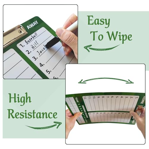 Baseball Dry Erase Coaches Clipboard - Double-Sided Whiteboard
