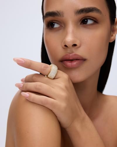 14K Gold Plated Pavé Smart Ring Cover for Oura Ring Gen 4
