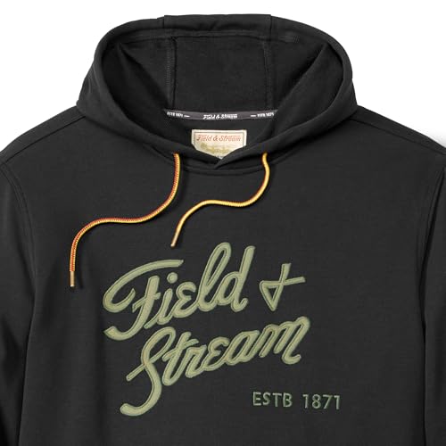 Field & Stream Tackle Twill French Terry Hoodie Black Large Unisex
