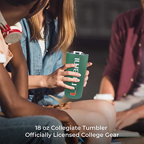 Miami Hurricanes 18oz Stainless Steel Insulated Tumbler - BPA-Free