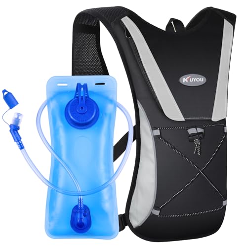 Hydration Vest Backpack - Lightweight Insulated 2L Bladder - Black