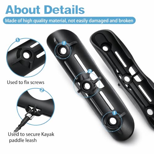 Kayak Paddle Clips 2-Pack Track Mount Holder for Paddles & Nets