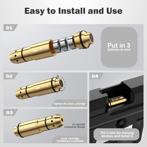 9mm Laser Training Cartridge and Target Kit - 5 Difficulty Levels