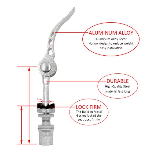 Aluminum Alloy Bicycle Seat Post Clamp Set - 5PCS, Quick Release