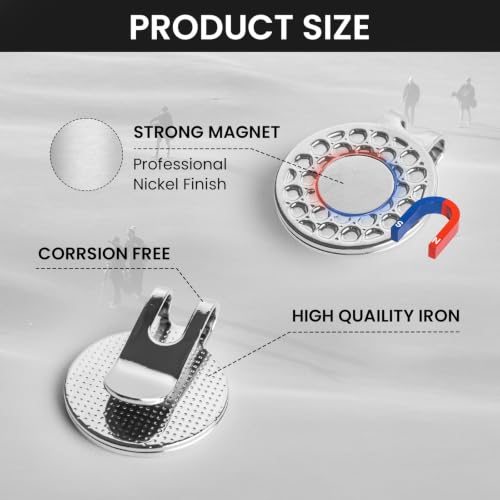 Amy Sport Silver Magnet Golf Ball Marker Hat Clip 20 Pack - Bulk Golf Accessories