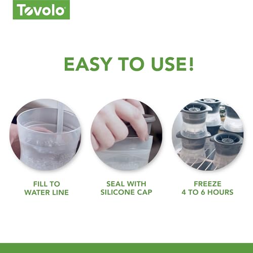 Tennis Ice Cube Molds - Pack of 2 Large Silicone Spheres