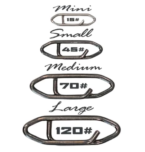 Top Water Stainless Steel Fishing Speed Clips - Sample 8 Piece Set, Multiple Sizes