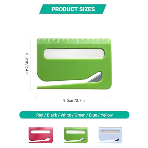 3-in-1 Letter Opener with Built-In Ruler & Magnifier - 3pcs Set B
