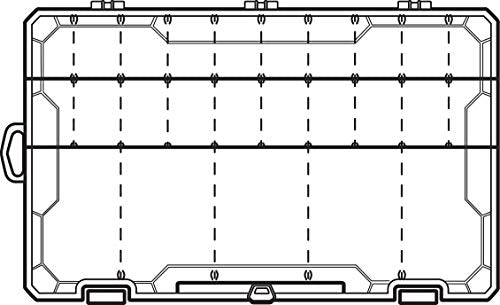 Fishing Tackle Storage Box - 25 Compartments, 15 Dividers, 14.25"