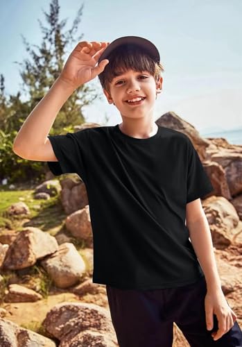 Kids Athletic Mesh T-Shirts 13-14 Years Pack of 5 - Quick Dry Boys Tops