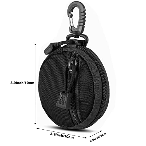 FRTKK 2 Pack Black Tactical Molle Utility Pouches for EDC, Waist & Outdoor Use