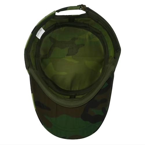 Adjustable Camo White Cadet Army Cap - Unisex Military Hat