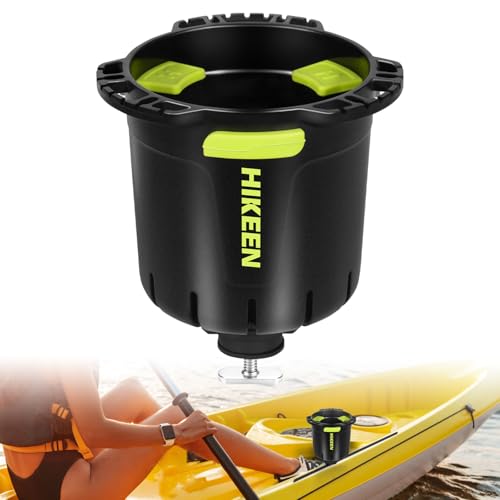 Hikeen 1Pack Multi-Functional Kayak Cup Holder with Rubber Tab & Track Mount