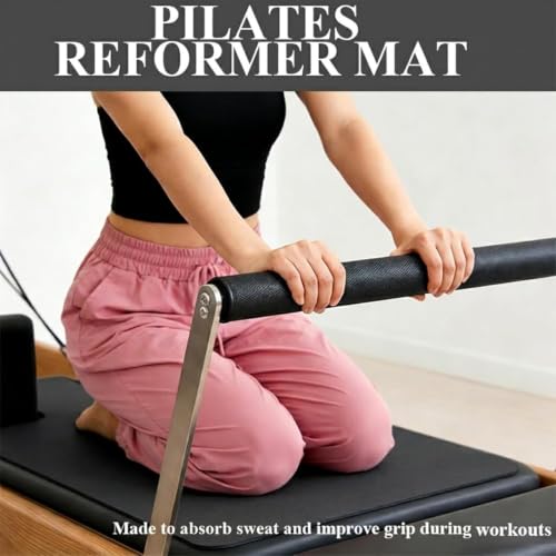 Non-Slip Pilates Reformer Mat Cover - 39" x 24" - Black