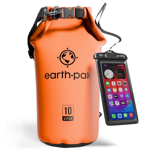 Waterproof Dry Bag with Phone Case - Roll Top Backpack for Kayaking