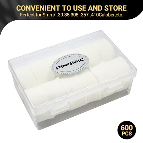 Gun Cleaning Patches - 600PCS Thick Lint-Free Pads with Storage Box