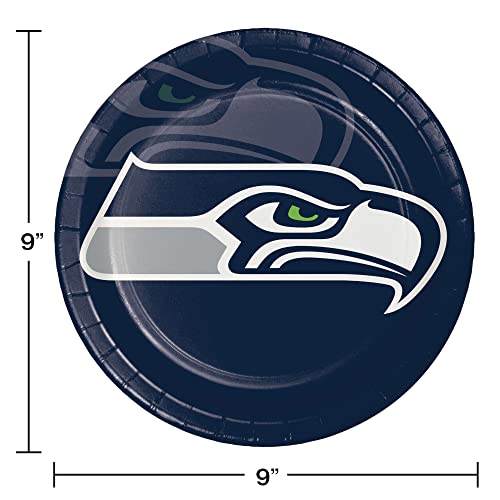 Seattle Seahawks Paper Plate and Napkin Party Kit - Serves 24