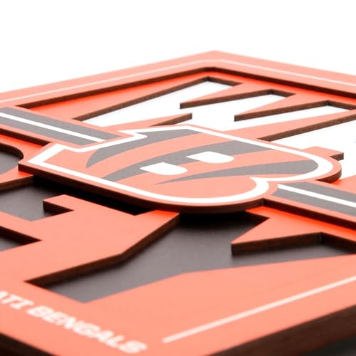 Cincinnati Bengals 3D Wall Art - Team Motto Decor - Ready To Hang